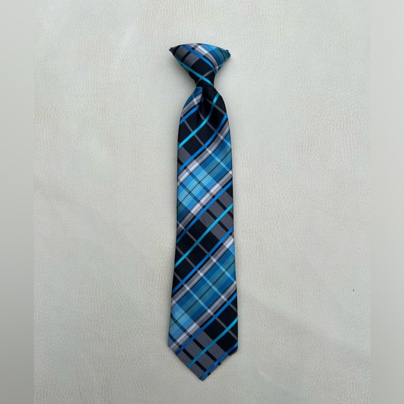 Bergamo New York Boys Neck Clip on Tie - Picture 1 of 5